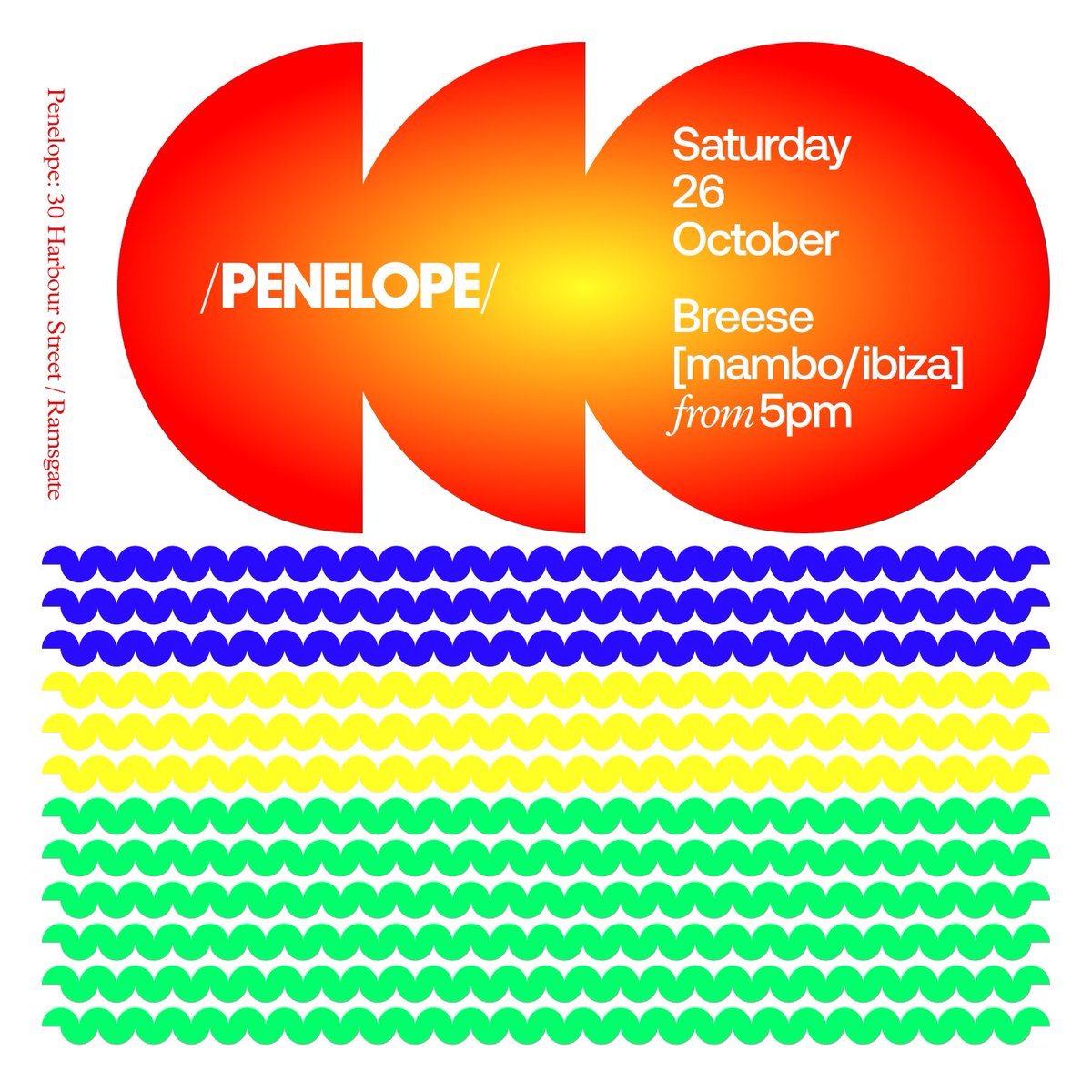 Catch <a href="/JimBreese/">BREESE</a> DJing this Saturday from 5pm for his residency at Penelope. Early evening means a more Balearic vibe, but he’ll be swapping the Spanish guitars for warm, groovy melodies and mellow House now that Autumn’s here—it’ll feel like a nice warm cuddle 😁 #ramsgate