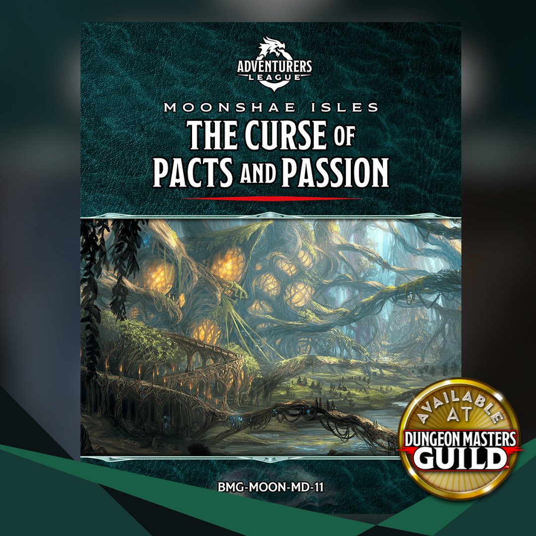 baldmangames's tweet image. In this month’s Drop Day offering, an ancient Eladrin city stands in the path of dangerous forces. The only way save it? A mission into the Feywild! Are you up to the task?
Moonshae Isles “The Curse of Pacts and Passion”
An adventure for levels 11- 16.

➡️dmsguild.com/product/499854…