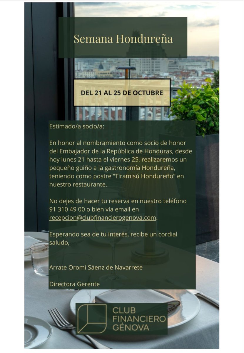 Marlon Brevé Reyes (@marlonbreve) on Twitter photo ¡Gracias <a href="/ClubFinanciero/">Club Financiero Genova</a> Génova por el honor que nos concedió a cuatro embajadores y gracias por el guiño a la gastronomía de Honduras, al servir toda esta semana en su restaurante de Madrid, un tiramisú hecho con café, chocolate y destilado hondureños! ¡Gracias <a href="/ClubFinanciero/">Club Financiero Genova</a> Génova por el honor que nos concedió a cuatro embajadores y gracias por el guiño a la gastronomía de Honduras, al servir toda esta semana en su restaurante de Madrid, un tiramisú hecho con café, chocolate y destilado hondureños!