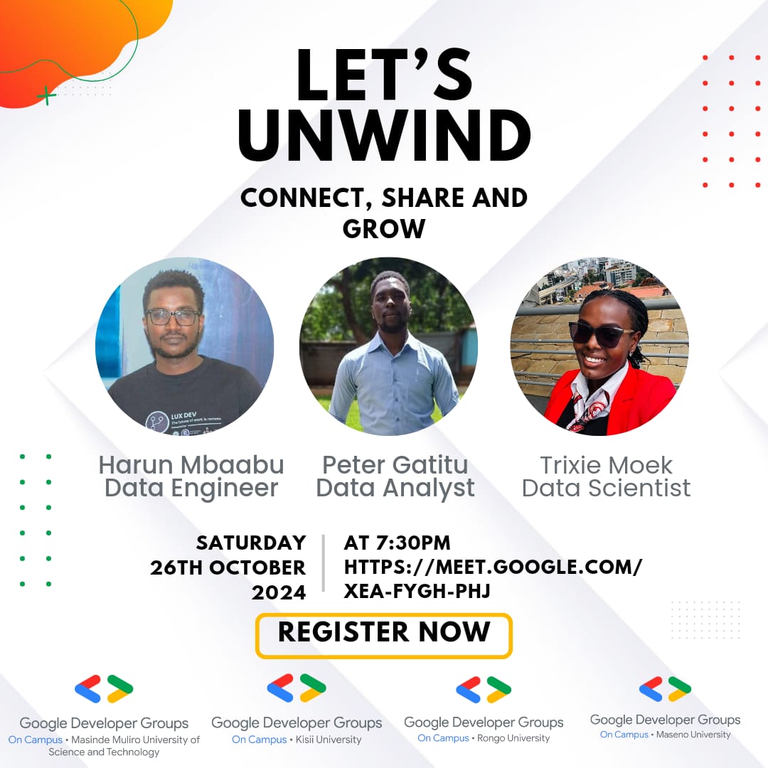 Join  us this Saturday for let's  unwind  webinar  as we learn and collaborate with each other  as well..
