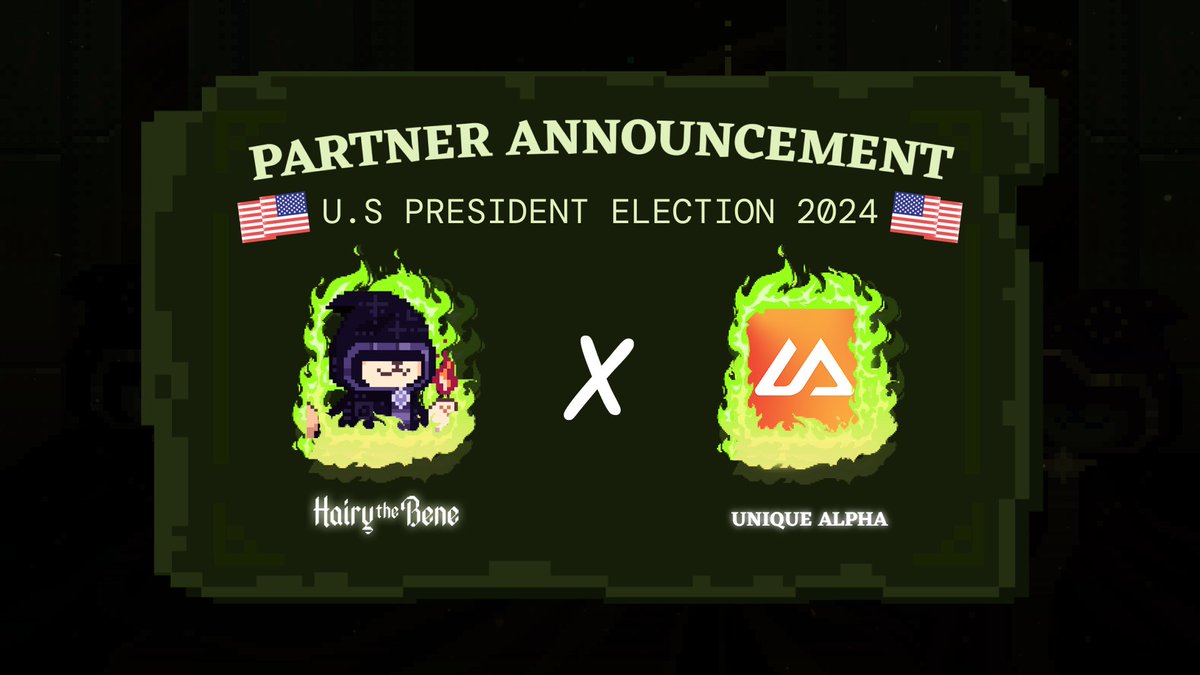 Uni-Q Alpha (@uniquealpha_) on Twitter photo We're excited to join the 2024 On-Chain Election hosted by Hairy The Bene <a href="/BeneCatwiches/">Hairy The Bene</a>.
Your voice, your power. Donโt miss out on this fun and rewarding event! #VoteWithHairy" We're excited to join the 2024 On-Chain Election hosted by Hairy The Bene <a href="/BeneCatwiches/">Hairy The Bene</a>.
Your voice, your power. Donโt miss out on this fun and rewarding event! #VoteWithHairy"