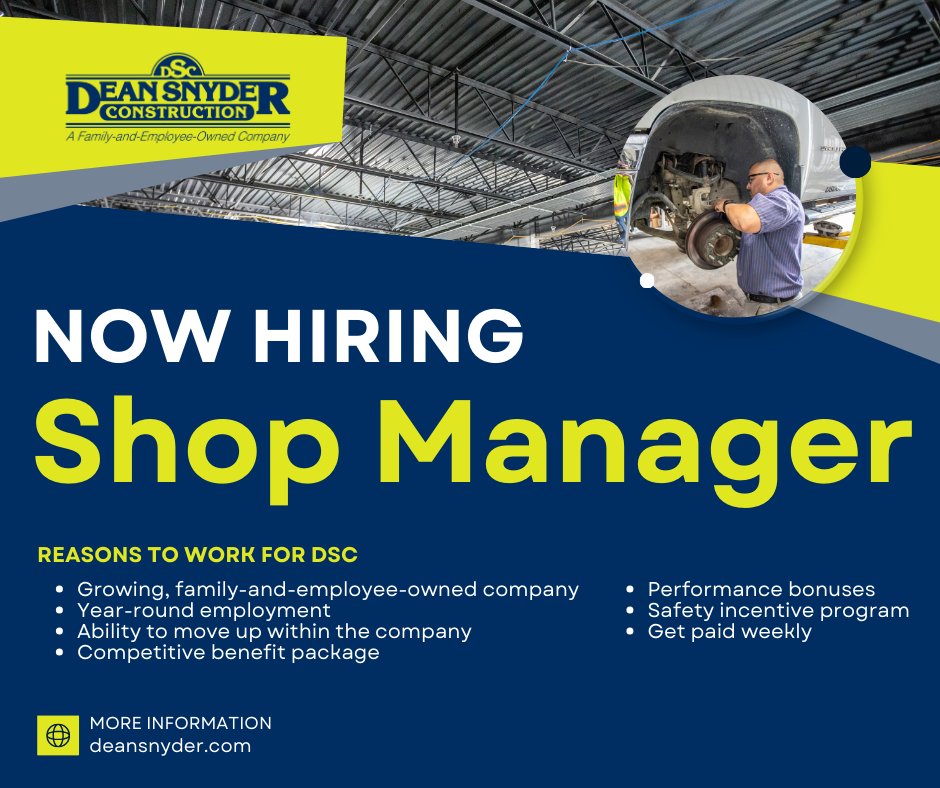 New Listing: Join our team as a Shop Manager, where you'll take the lead in overseeing our three shop locations across Iowa and Nebraska! 
Apply today at: workforcenow.adp.com/mascsr/default…