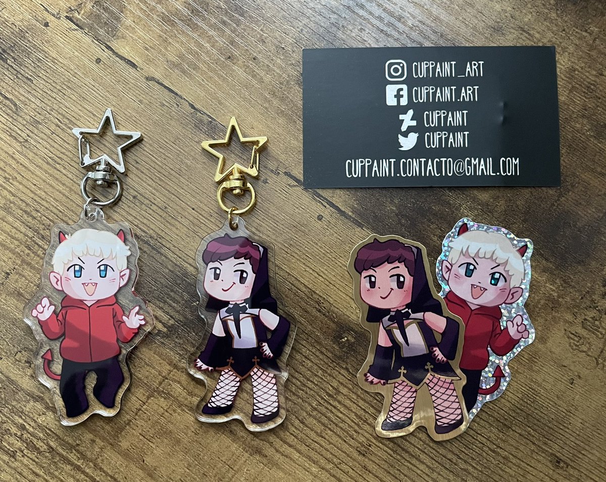 starinoblivion's tweet photo. my keychains from @cuppaint just came in and they’re the cutest things ever!! thanks again @danscIit 🫶🏼 https://t.co/90MaAWSkOB