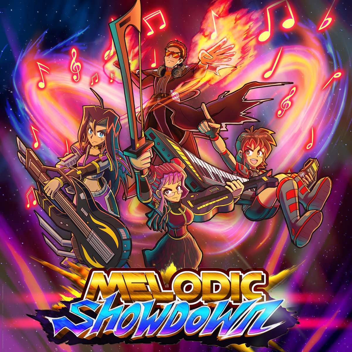 MELODIC SHOWDOWN ⚡️
Massive thanks to <a href="/DJHellfury/">Hellfury</a> !  Once again it was really cool drawing these characters for the "Melodic" series!
By far the most HYPE Melodic album of all, and I hope 100% the cover art matches that energy!!✨🤘
PICK IT UP AT M3!!
#Melodic_Showdown #M3秋2024