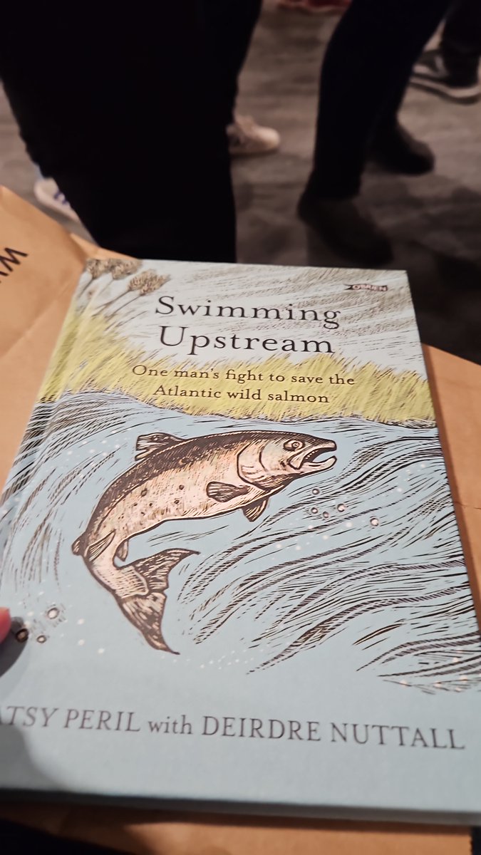 EamonCusack's tweet photo. A pleasure to attend the launch of Patsy's new book on salmon conservation and his fight to save them, interspersed with memories of life on the River Shannon #salmon #fisheries #rivershannon #Ireland #swimmingupstream
@OBrienPress #atlanticwildsalmon #Limerick @OMahonysBooks https://t.co/ixIH57ZW3U