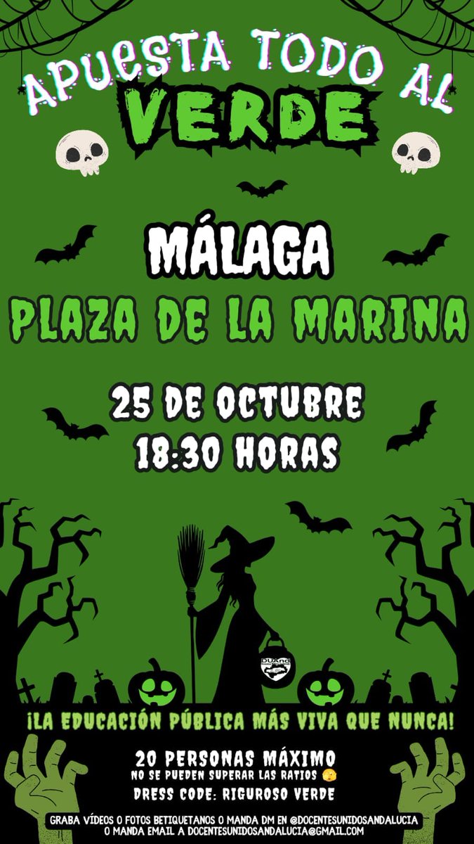 EducaIUAndal's tweet photo. Mañana, en muchas capitales y otras localidades andaluzas la Marea Verde sale a la calle a denunciar la pésima gestión de la Consejería de Desarrollo Educativo y Formación Profesional, y a defender la Escuela pública de recortes y ataques.
#EscuelaPública https://t.co/BdtXZ1nd1M