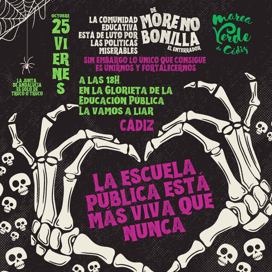 EducaIUAndal's tweet photo. Mañana, en muchas capitales y otras localidades andaluzas la Marea Verde sale a la calle a denunciar la pésima gestión de la Consejería de Desarrollo Educativo y Formación Profesional, y a defender la Escuela pública de recortes y ataques.
#EscuelaPública https://t.co/BdtXZ1nd1M