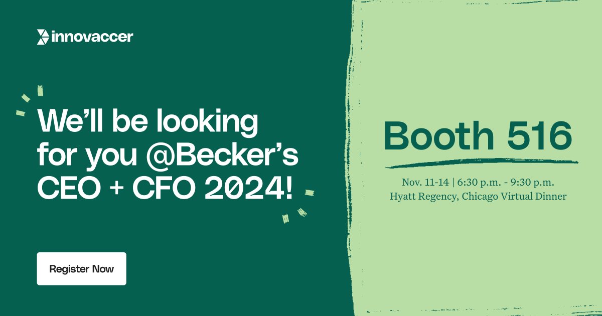 Join us at Becker’s CEO + CFO 2024 to discuss the latest trends shaping healthcare today!

Explore how a unified data model can help improve outcomes, advance health equity, and transform patient and provider experiences.

Register now: lnkd.in/g5ZjJxdy

#BeckersCEOCFO