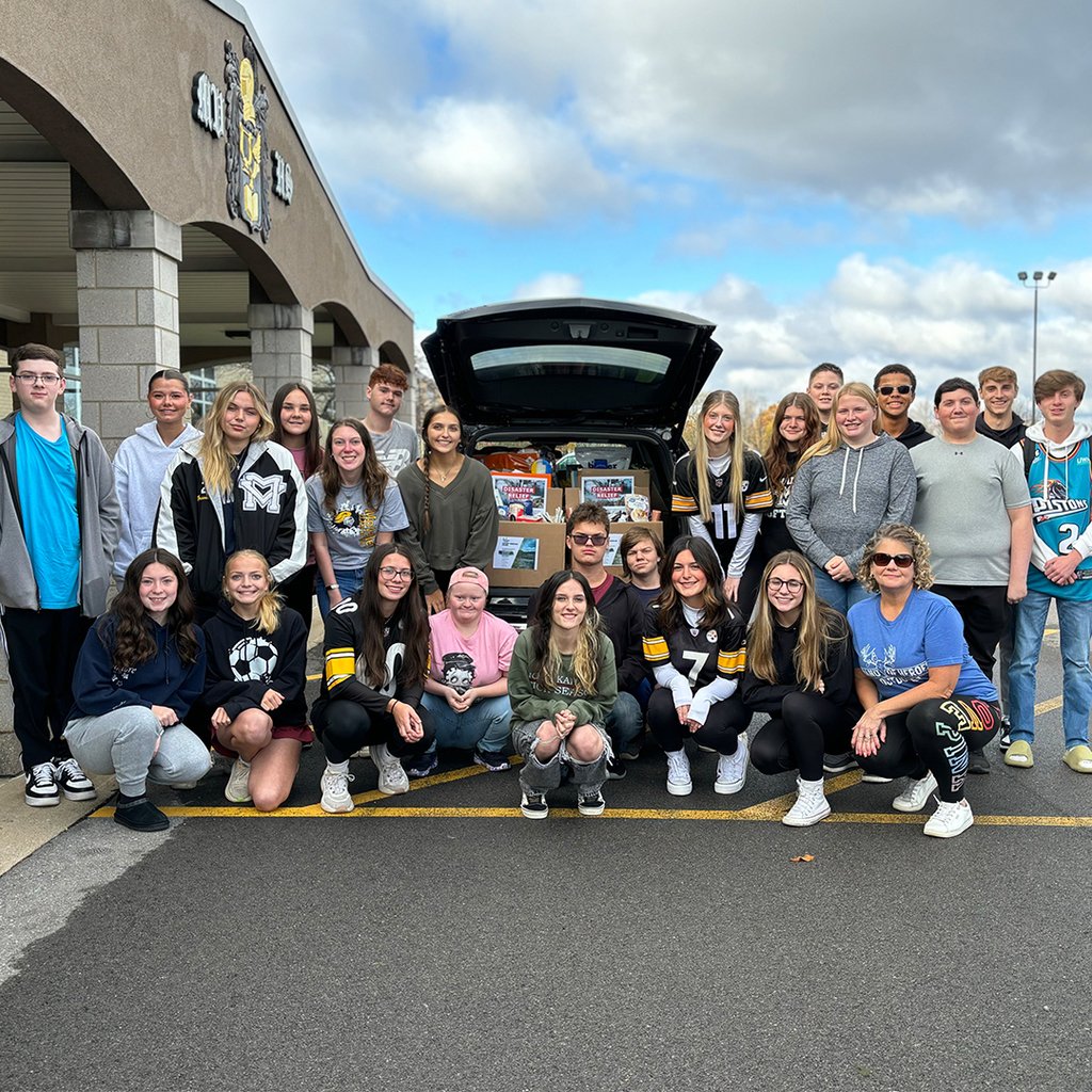 Thanks to the nearly 30 #MVProud students that donated over 500 items to the Hurricane Relief effort organized through the Band of Heroes organization.