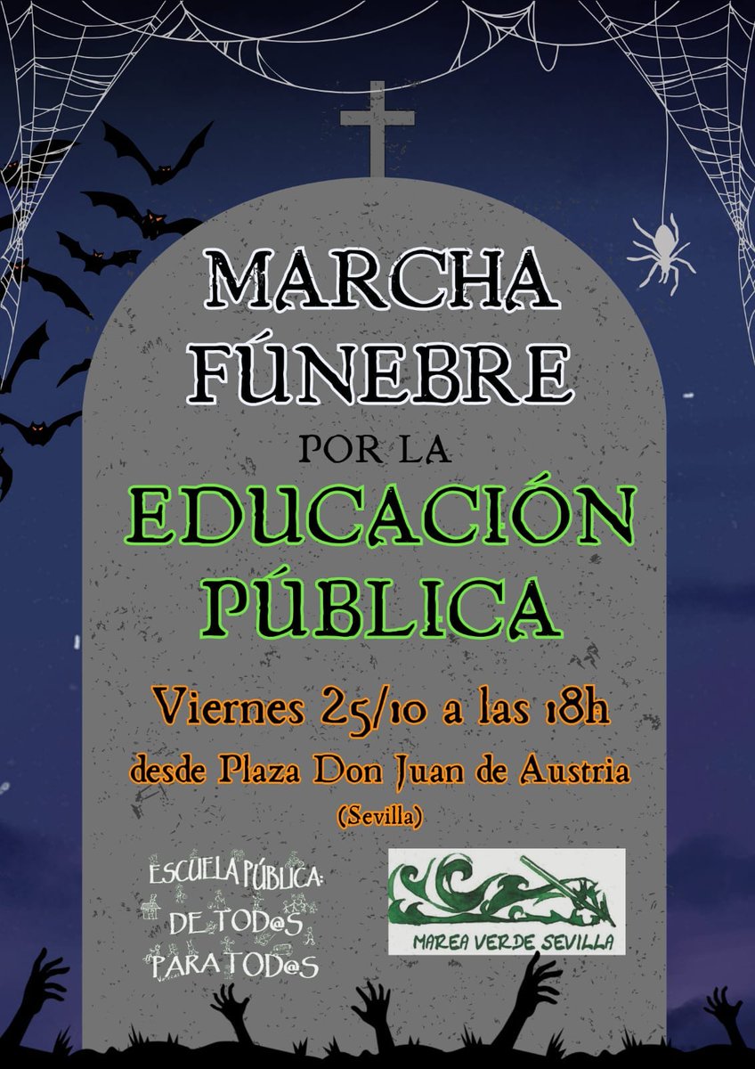 EducaIUAndal's tweet photo. Mañana, en muchas capitales y otras localidades andaluzas la Marea Verde sale a la calle a denunciar la pésima gestión de la Consejería de Desarrollo Educativo y Formación Profesional, y a defender la Escuela pública de recortes y ataques.
#EscuelaPública https://t.co/BdtXZ1nd1M