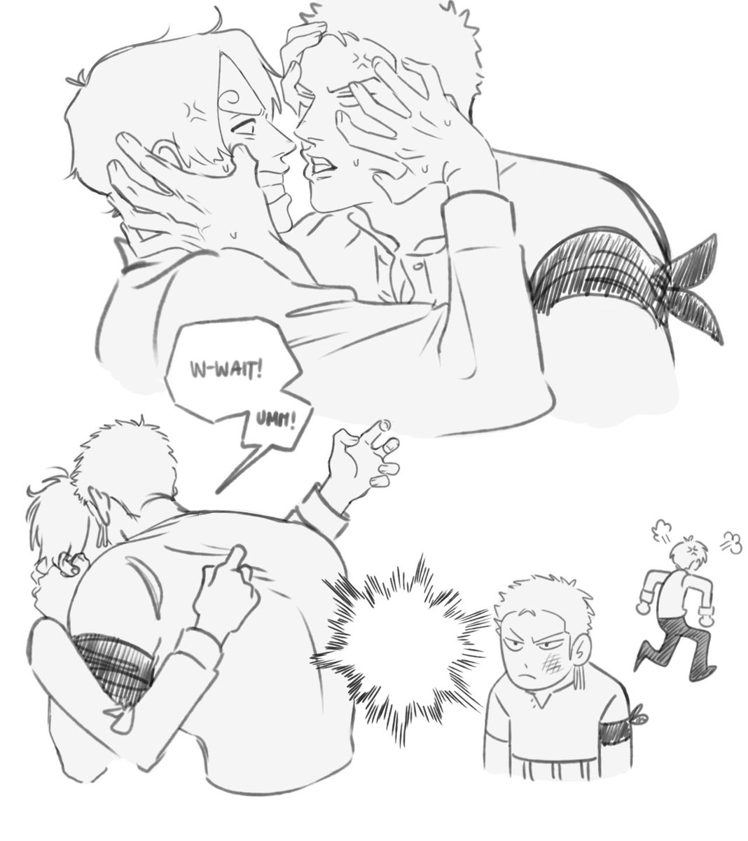 Zoro wants a little smooch 

#zosan #ゾロサン #zoroxsanji