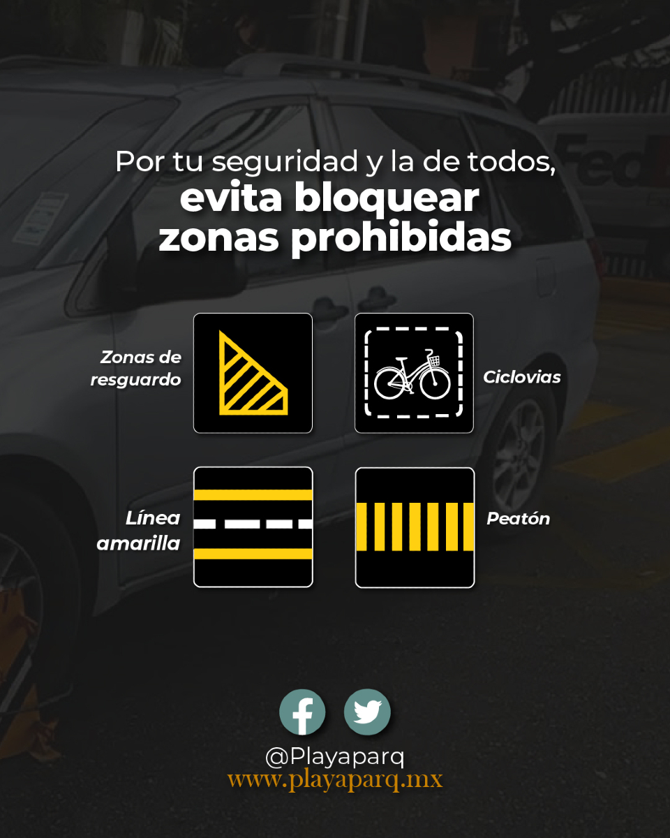 Dentro de la zona de parquímetros existen zonas señaladas que debes respetar para evitar ser inmovilizado. 🅿️🚫⚠️
#MovilidadParaTodos #MovilidadIntegral #CulturaVial
