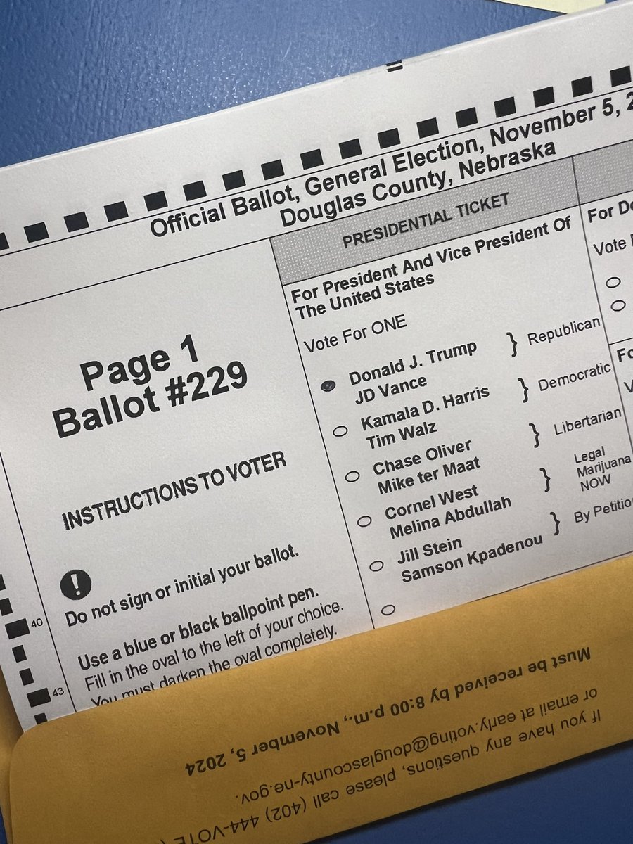 malia_shirley's tweet photo. Just voted early in-person!
Waited 90 minutes with the line wrapped around the building. People are fired up!💥

+1 for @realDonaldTrump in NE-02!

12 DAYS LEFT - Vote Early, Vote NOW!! 🗳️🇺🇸

#MAGA #Trump2024 https://t.co/mquygixiwz