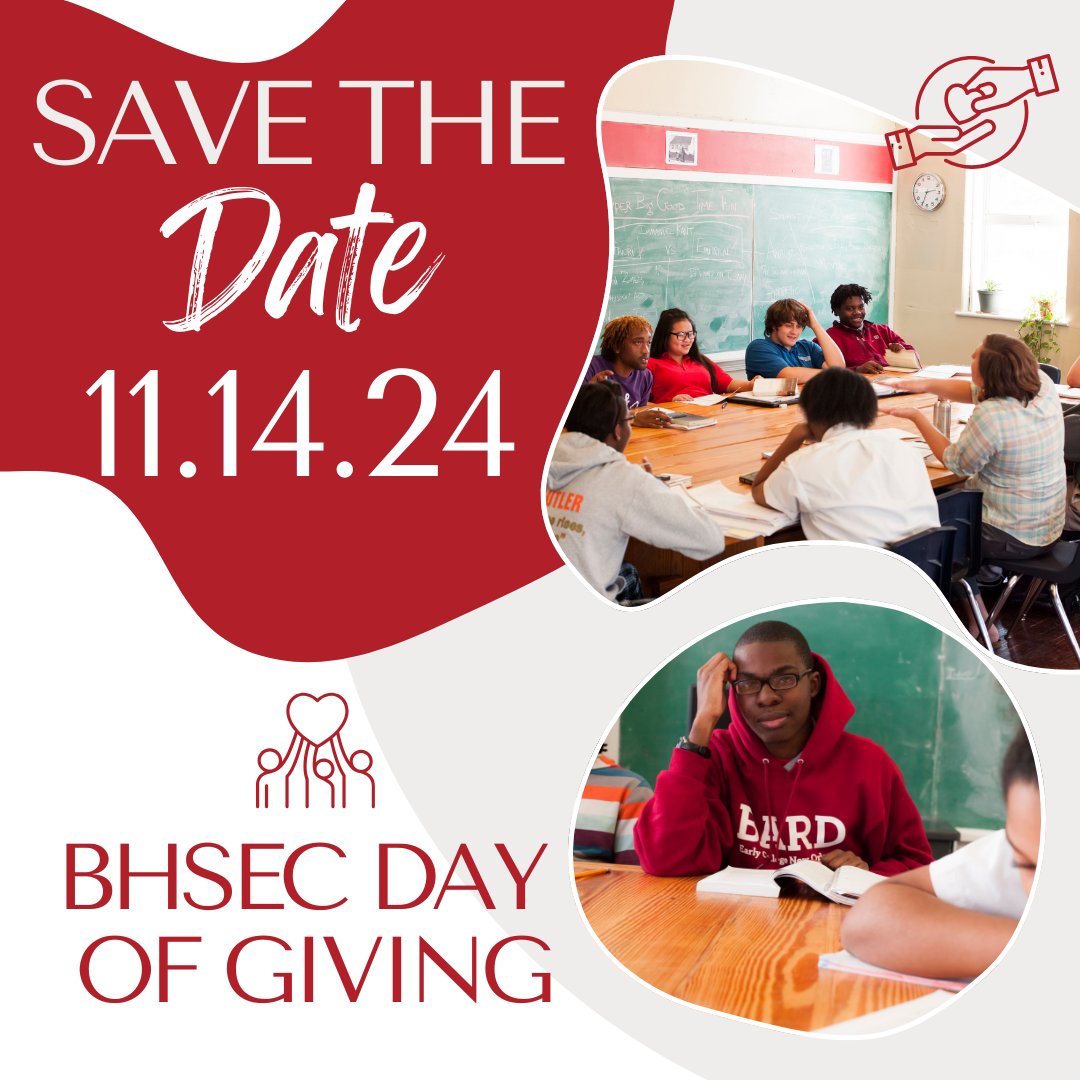 Join us Nov. 14th for a special day to support Bard Early College! As part of our network, you know how valuable a BHSEC education can be. Consider marking your calendar to make a donation for our first annual Giving Day on Thursday Nov. 14th. Thank you for your participation!