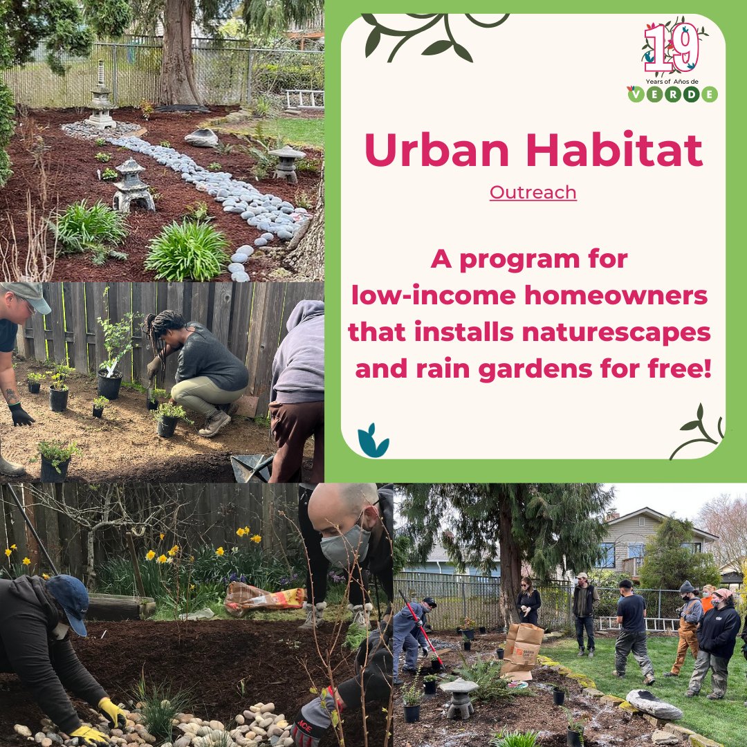 This Verde Urban Habitat (VUH) program facilitates community education, green jobs training for youth, and green infrastructure that improves stormwater management, watershed health, wildlife stewardship, and community livability.