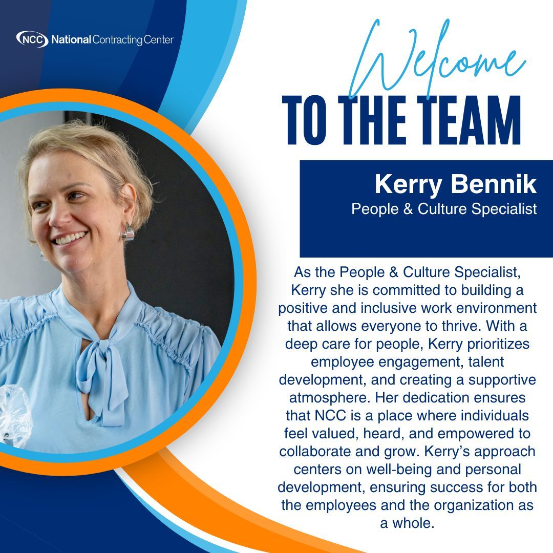 NccAgent's tweet photo. Join us in welcoming Kerry Bennink, our new People & Culture Specialist at NCC! Kerry is passionate about creating a positive and supportive work environment, and weโre thrilled to have her on board. #TeamNCC #WelcomeToTheTeam https://t.co/LB0AQNVQHS