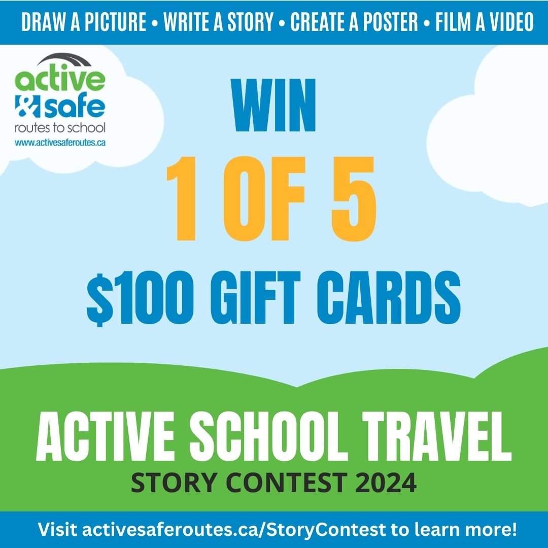 🚲🖍️Calling all students! Submit your entry to our 2024 Active School Travel Story Contest by Nov 18th and your class could win 1 of 5 $100 Walmart gift cards!🏆 Share how you walk, ride, or roll to school safely and creatively. #2024ActiveSchoolTravelStoryContest #ActiveTravel