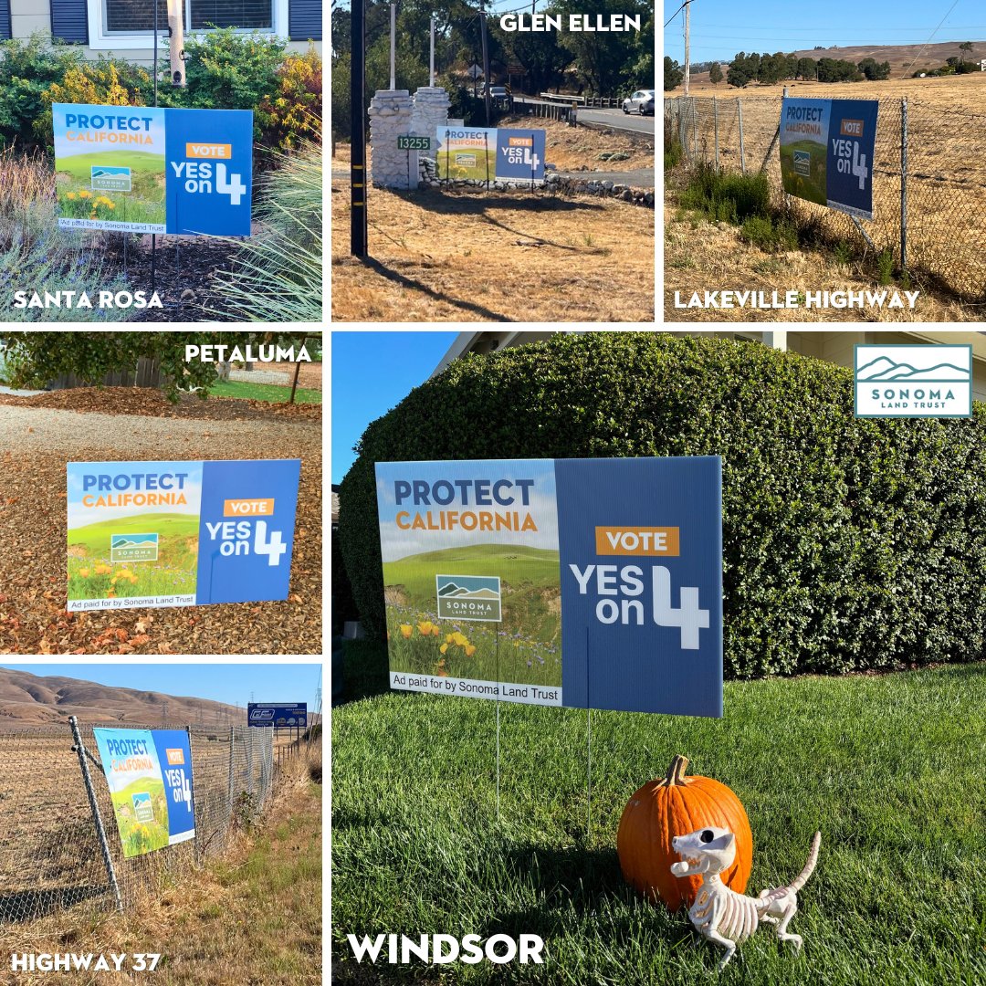 With election day around the corner, we're loving the display of support for Prop 4 across the county! 

Ballots have arrived, and Prop 4 needs a majority to pass on November 5. Can we count on your support? 

Learn more at sonomalandtrust.org/prop4
