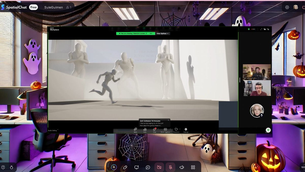 <a href="/hellorokoko/">Rokoko</a> #Rokoko Zoom #Webinar in <a href="/SpatialChatTeam/">SpatialChat</a> 
#HappyHalloween VR room