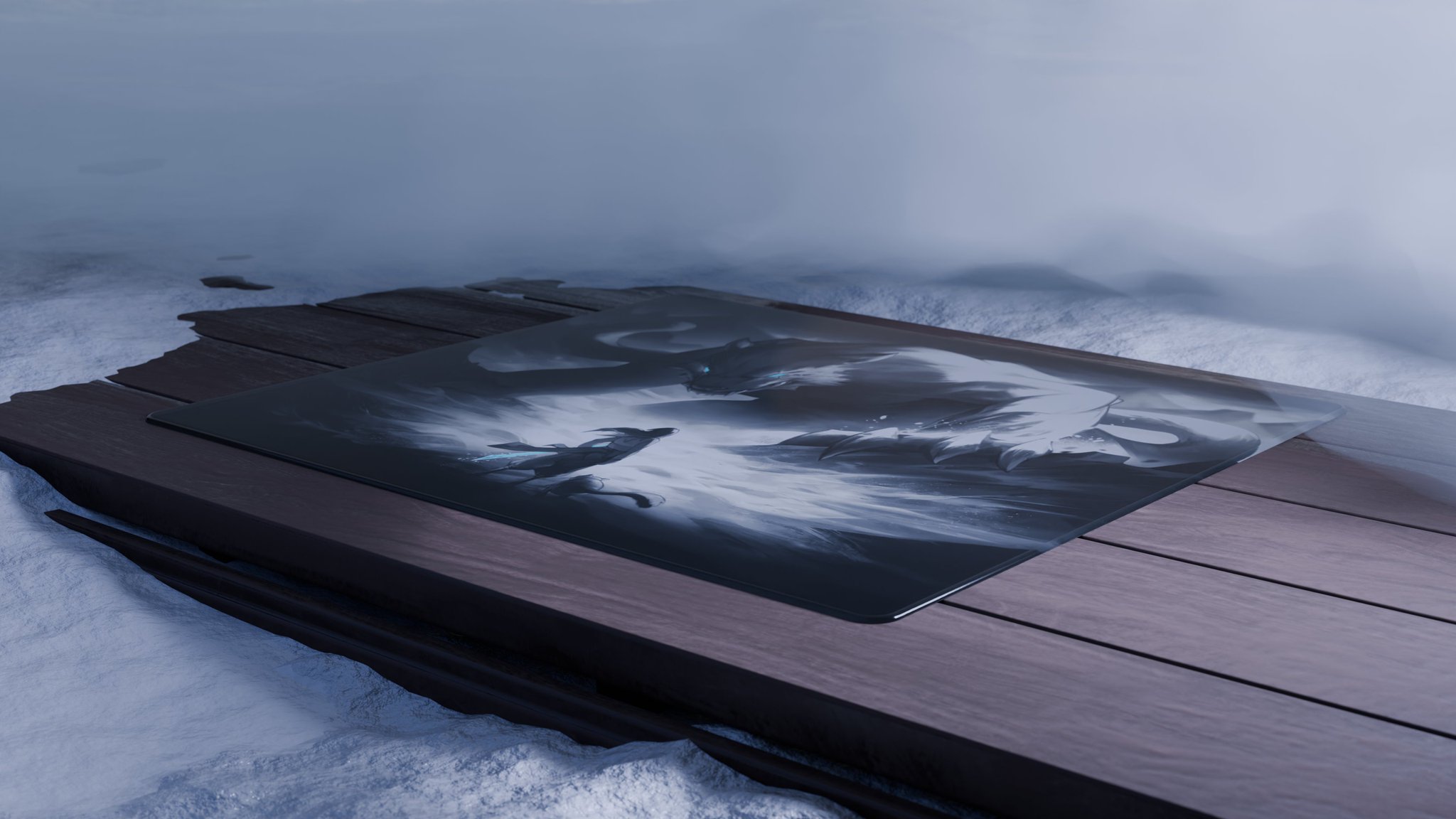 極美品】Tekkusai The Beast Glass Mousepad