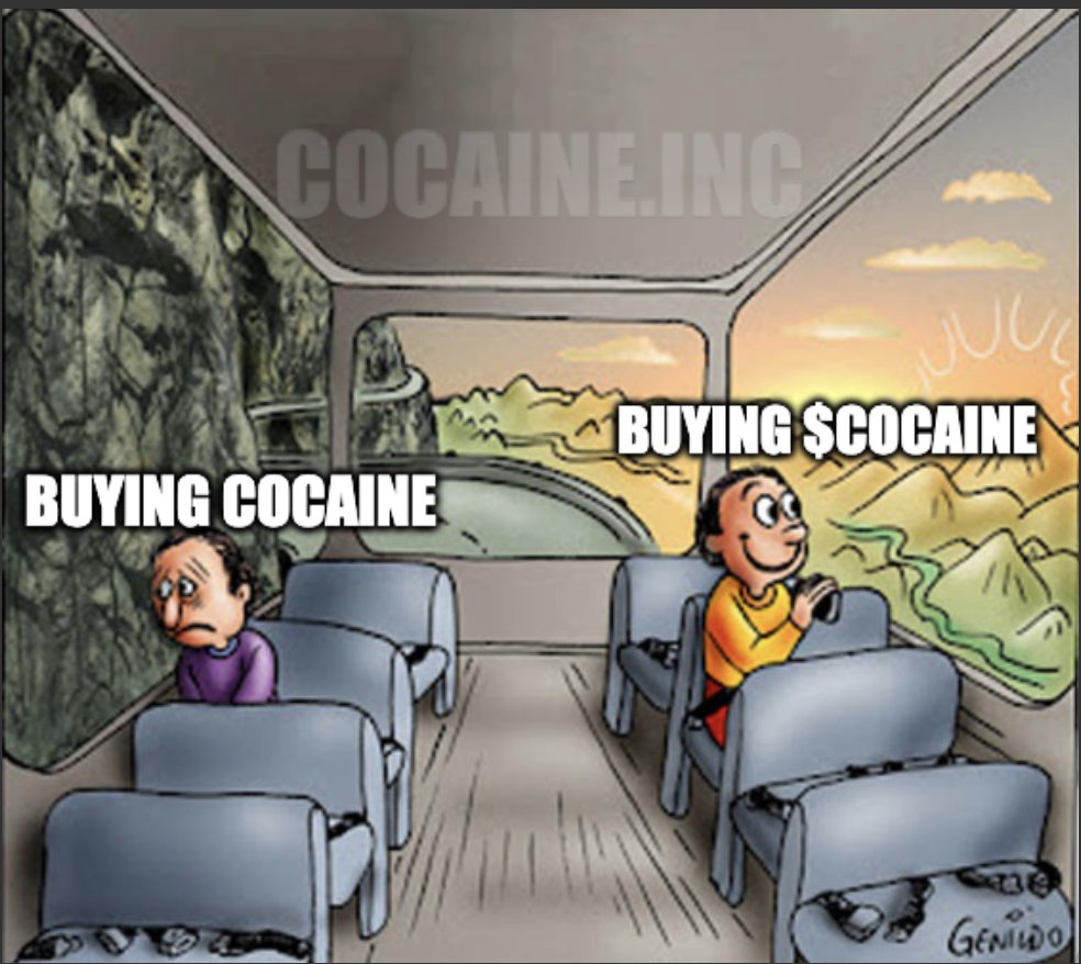 Buying the right $COCAINE can be life-changing! 😏 #CocaineInc