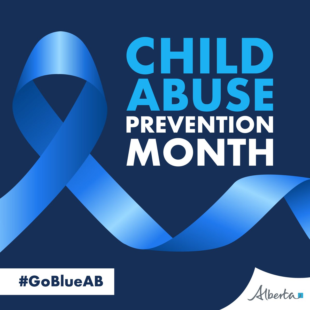 SearleTurton's tweet photo. Every child and youth in Alberta deserves to live free of violence and abuse. We know the reality is that many young people face child abuse - but we all have a responsibility and a role to play in keeping our province's children safe.
Today is #GoBlueAB Day in recognition of Child Abuse Prevention Month. Today, we wear blue to raise awareness and stand in solidarity with children, youth and families impacted by child abuse.
Child and Youth Advocacy Centres across the province are partnering with local businesses to raise awareness, and you may see some local landmarks lit up in blue to draw attention to this important issue.