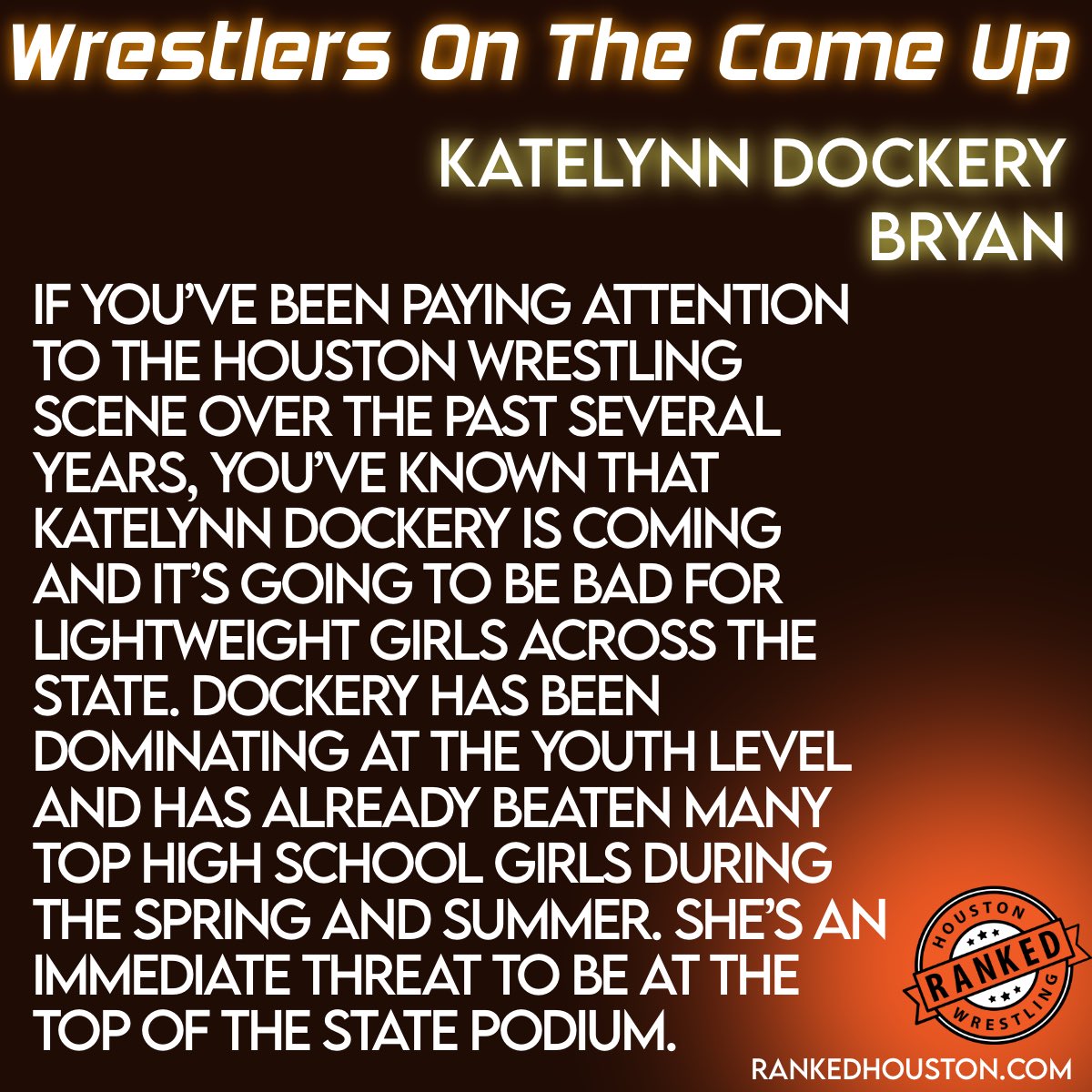 We are highlighting several wrestlers that are predicted to have big years this season. Check out the full story on the front page of rankedhouston.com