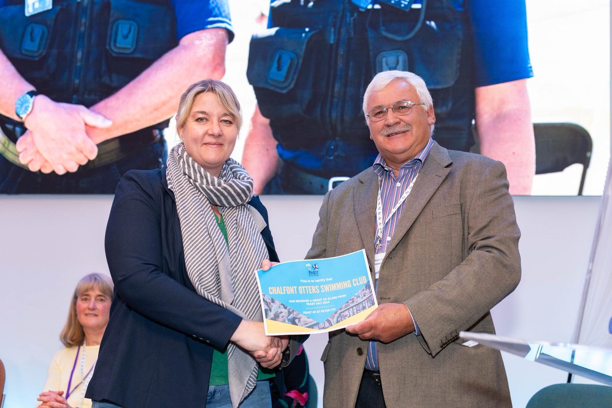 We were delighted to receive such a generous donation from the folks <a href="/FeastOfStPeter/">Feast of St Peter</a> . £2000 towards pool and tech equipment that we need to support the running of galas. THANK YOU ALL SO MUCH to all our local friends who support us!