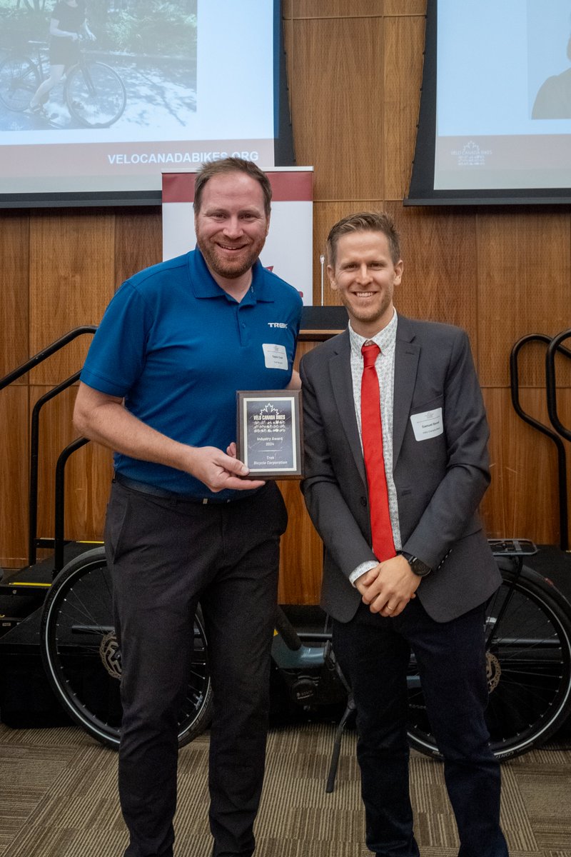 Vélo Canada Bikes (@canada_bikes) on Twitter photo The cycling industry plays an important role in our national movement.
🏆 At Bike Day on the Hill 2024 we gave our Industry Award to Taylor Cook & Bob Burns for <a href="/TrekBikes/">Trek Bicycle</a>. In tumultuous time for the industry Trek has been an exemplary partner to build a bicycle-friendly Canada. The cycling industry plays an important role in our national movement.
🏆 At Bike Day on the Hill 2024 we gave our Industry Award to Taylor Cook & Bob Burns for <a href="/TrekBikes/">Trek Bicycle</a>. In tumultuous time for the industry Trek has been an exemplary partner to build a bicycle-friendly Canada.
