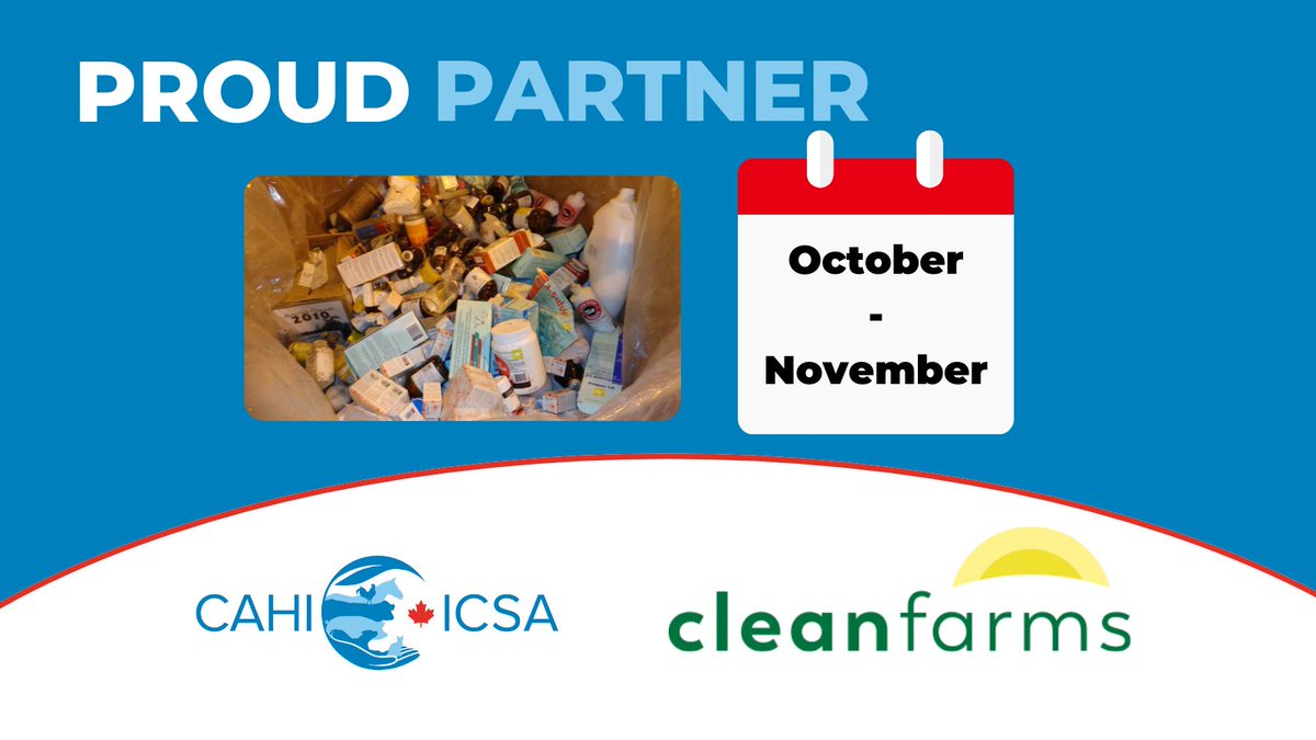 CAHI members are committed to environmental stewardship! Safely dispose of unwanted livestock meds through our upcoming collections with <a href="/Cleanfarms/">Cleanfarms Inc.</a> . Protecting farms, communities, and the environment—together.

Find a drop-off location: cleanfarms.ca/materials/unwa…