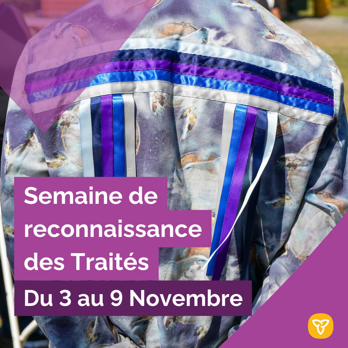La Semaine de reconnaissance des traités débute dans 2 semaines, du 3 au 9 novembre!

Les traités définissent les droits, les responsabilités et les relations entre les Premières Nations et les gouvernements fédéral et provinciaux.

(1/2)