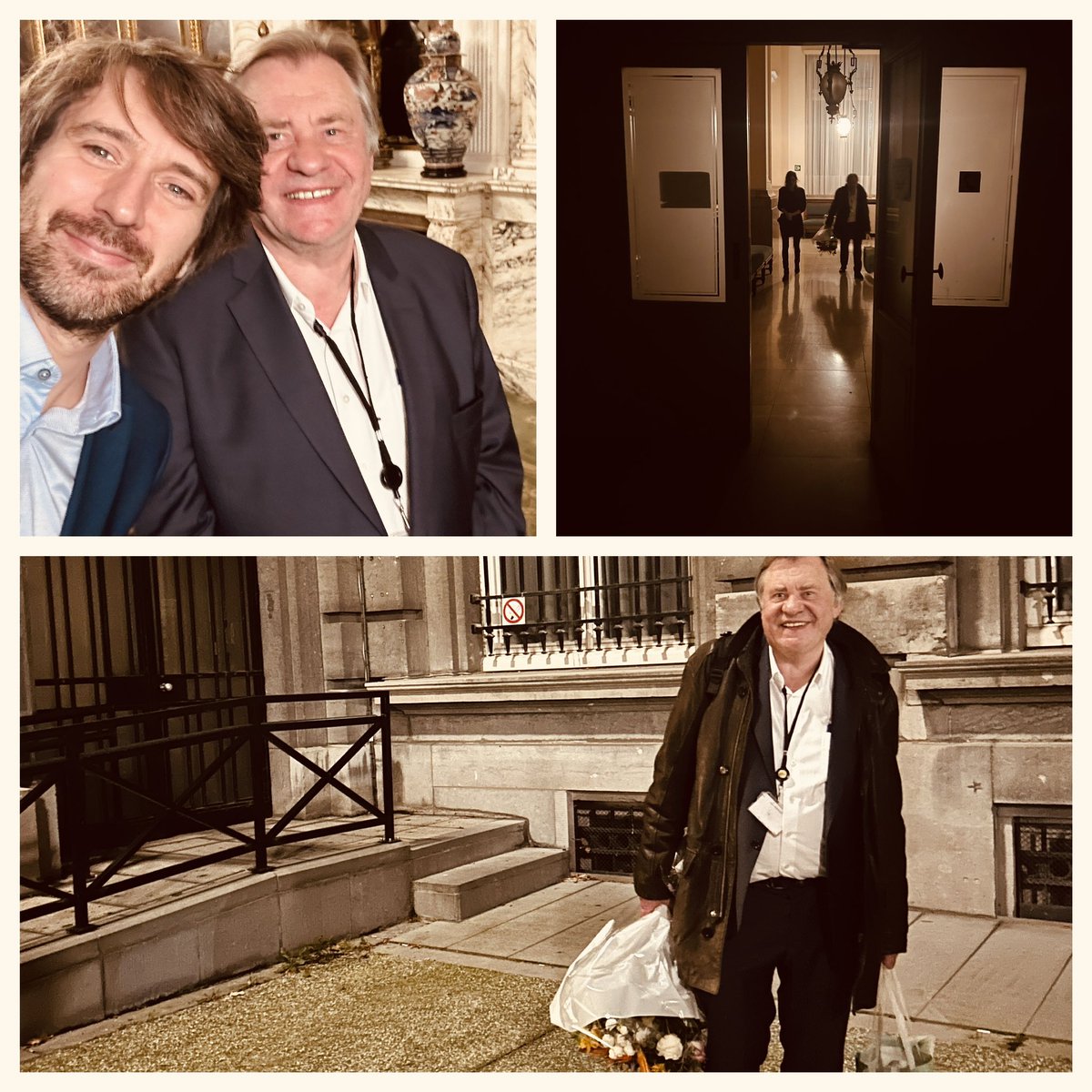 Een klasbak verlaat het parlement. 
Merci, Johny!