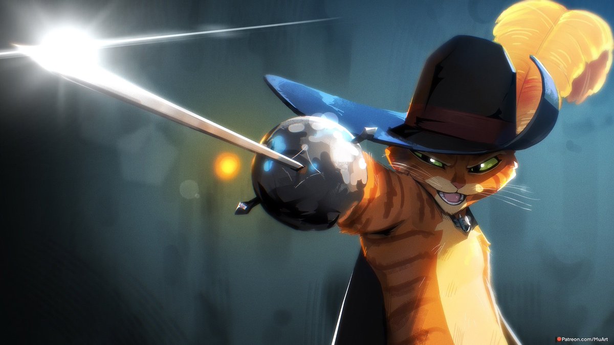 When I drew the Puss in Boots guy