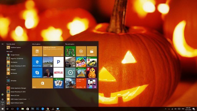 wowstartsnow's tweet photo. In October 2018, Microsoft released the Pumpkin Season desktop theme for Windows 10 (2015) to “usher in the fun” of “pumpkin time”. 🎃 Featuring 13 (get it? 🔪🩸) Halloween &amp; autumn-inspired wallpapers, it is downloadable via the Microsoft Store @ https://t.co/Bi8FozRDDT 👀👻🍂 https://t.co/TBYJiXuG80