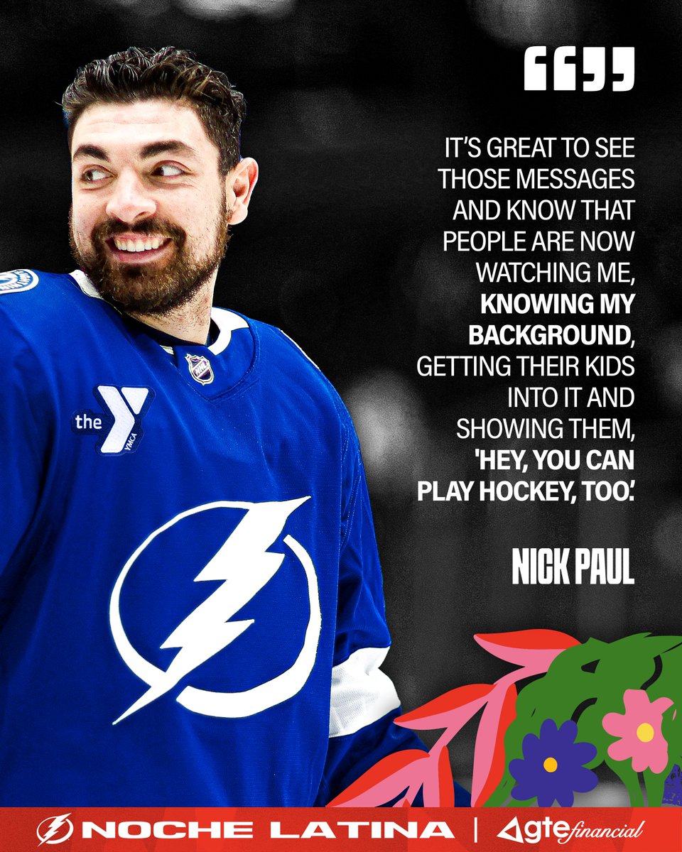 Nick Paul is connecting with the Tampa community on levels deeper than hockey 💙

We sat down with him to learn more about his family's Hispanic heritage ahead of Noche Latina.

Read: tbl.co/10-24paul