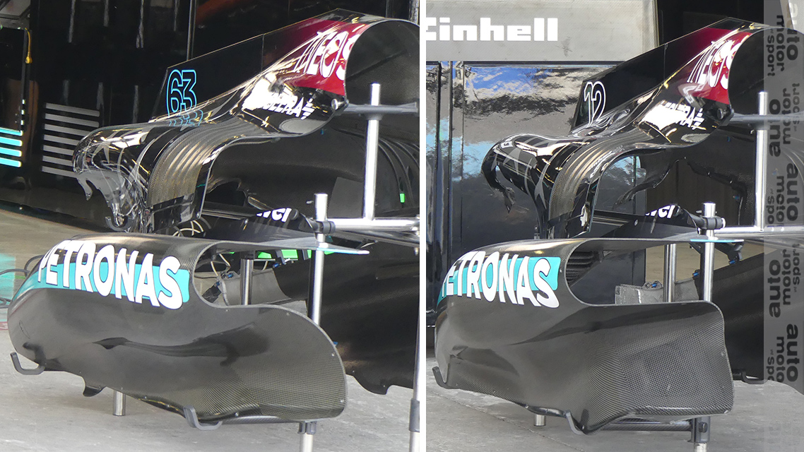 tgruener's tweet photo. Lewis Hamilton will run the Austin upgrade this weekend in Mexiko, George Russel will stick with the old spec until the new floor has been repaired. It will probably be back from the UK in time for the Brazil weekend.
AMuS (in German): https://t.co/IerVEBWZWb https://t.co/KKlZ3kLeYE