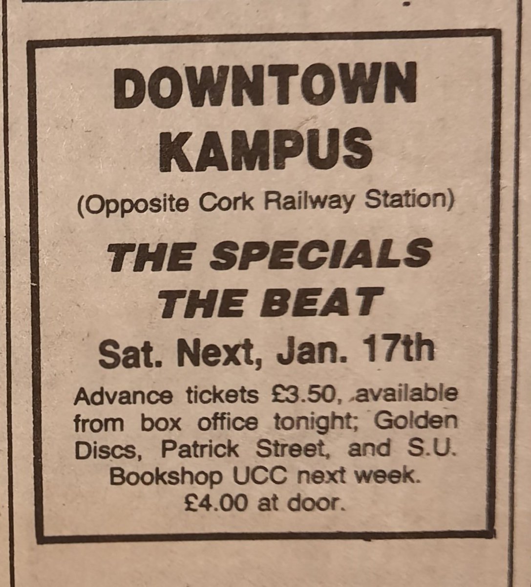 Some double-bill in the Arc in Cork in 1981.