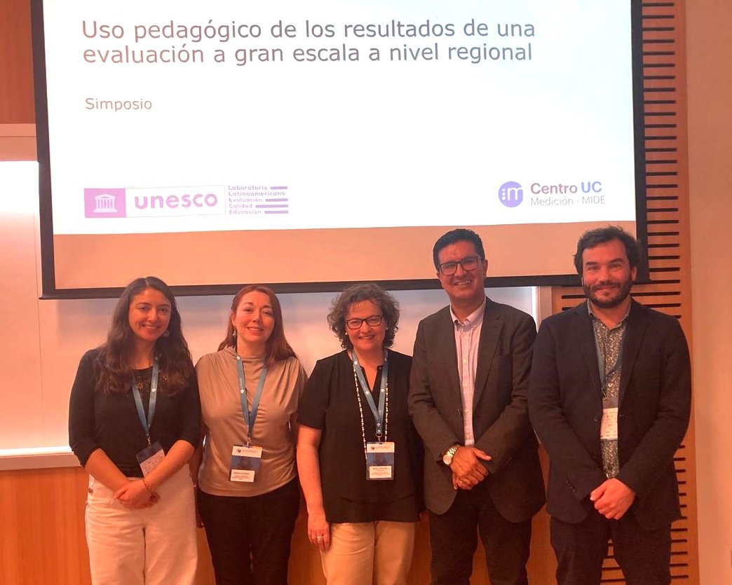 MideUC's tweet photo. Con datos del Estudio Regional Comparativo y Explicativo #ERCE, investigadores de #MIDEUC y LLECE de @UNESCOSantiago presentaron tres trabajos en el Simposio "Uso pedagógico de los resultados de una evaluación a gran escala a nivel regional", durante el Sexto Congreso Interdisciplinario de Investigación en Educación #CIIE2024