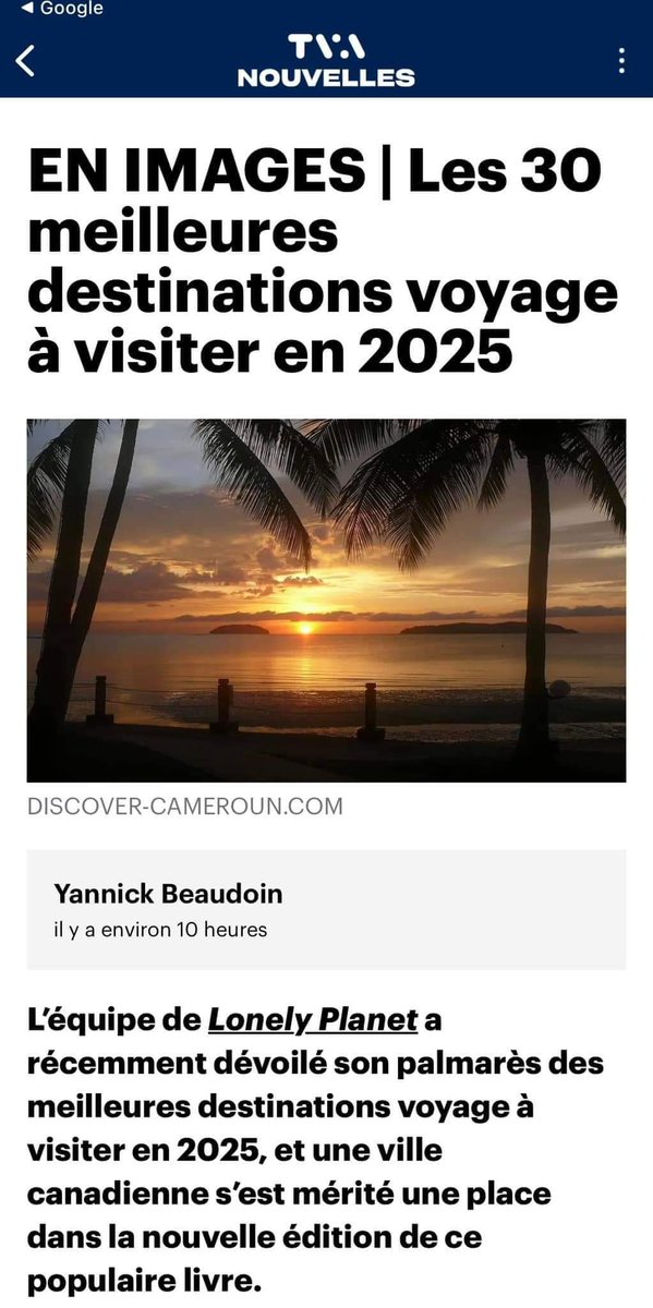 realYatcheu's tweet image. Le Cameroun 🇨🇲 est classé  premier 🥇parmi les pays à visiter en 2025 selon le magazine Lonely Planet.

Source : Bassilekin Estelle