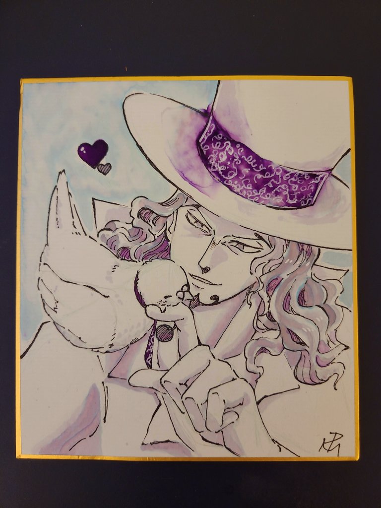 lokuro's tweet image. I'm so silly happy to get a chance to adopt the lil bubble Kaku 🥹 and the rest of the beautiful art from @Puromarudoodles' 💜 they will have a loving home here (even the scary Imu-sama~) Thank you ✨️
