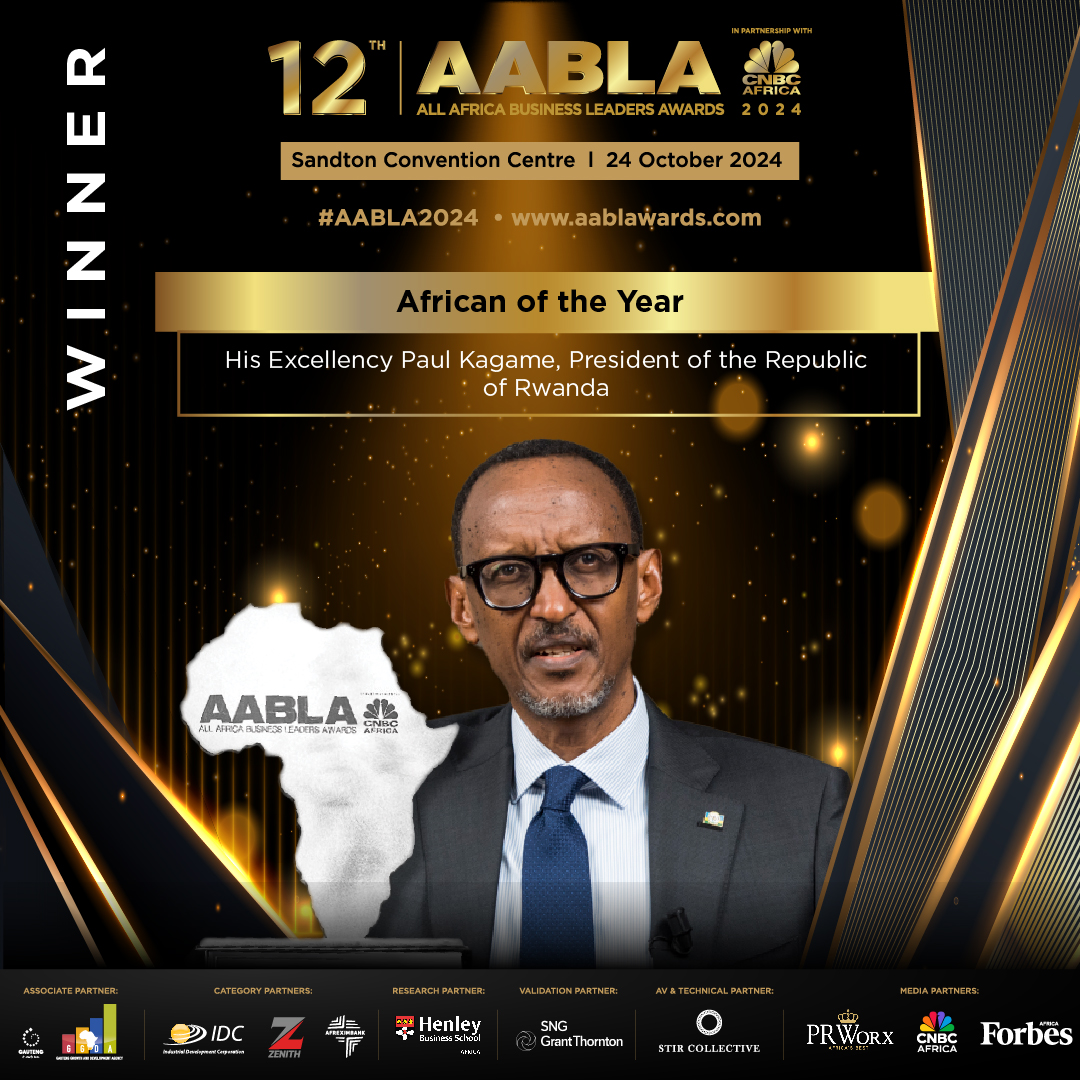 Celebrating the African of the Year! This esteemed individual embodies the spirit of growth &amp; resilience that is driving Africa forward. Their commitment to excellence &amp; transformative leadership inspires us all to embrace the potential of our continent.

#AABLA2024 <a href="/PaulKagame/">Paul Kagame</a>