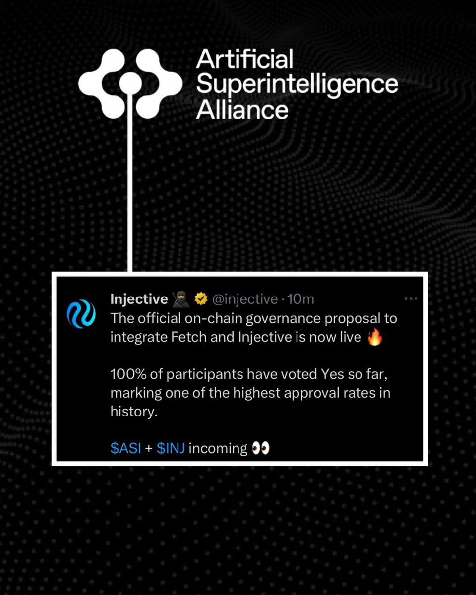 neXs_ai's tweet image. ▪️ $FET ▪️ $INJ ▪️

Breaking 🚨

The proposal to enable cross-chain transfers between the @Fetch_ai mainnet and @injective is now live! 

🥷 ~ 🤖

It seems like the building blocks are being put in place for future collaborations or possibly even a partnership