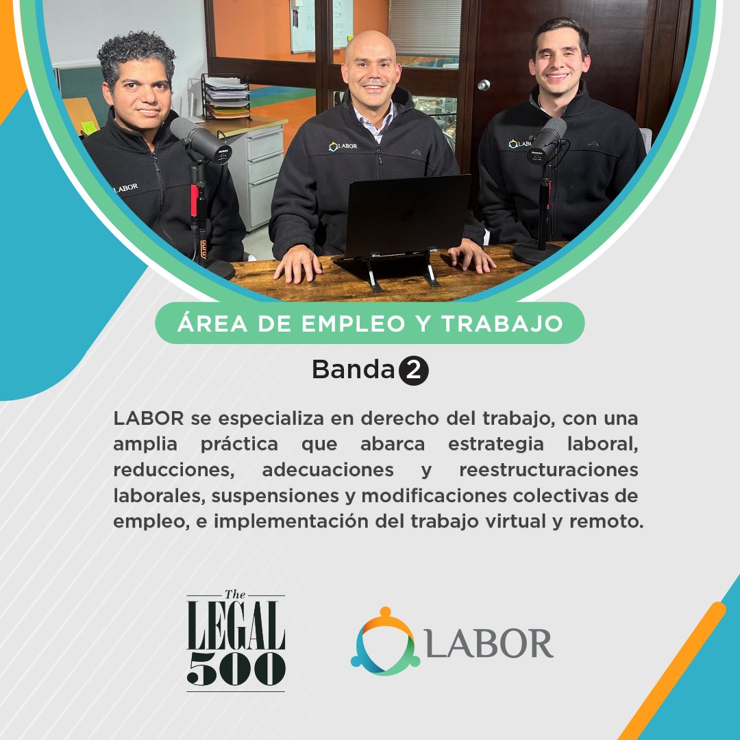 LaborGG's tweet image. ¡En el LABOR celebramos el reconocimiento dado por The Legal 500 (@thelegal500), quien en su nueva edición nos consideró como una de las firmas lideres en el área laboral en Venezuela por #9no año consecutivo!

Una vez más, agradecemos a nuestros clientes y aliados.