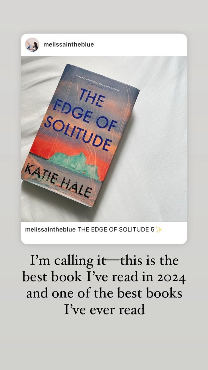 When someone says your book is one of the best they’ve ever read (!!) you have to share it!! Thank you Melissa! 🙏