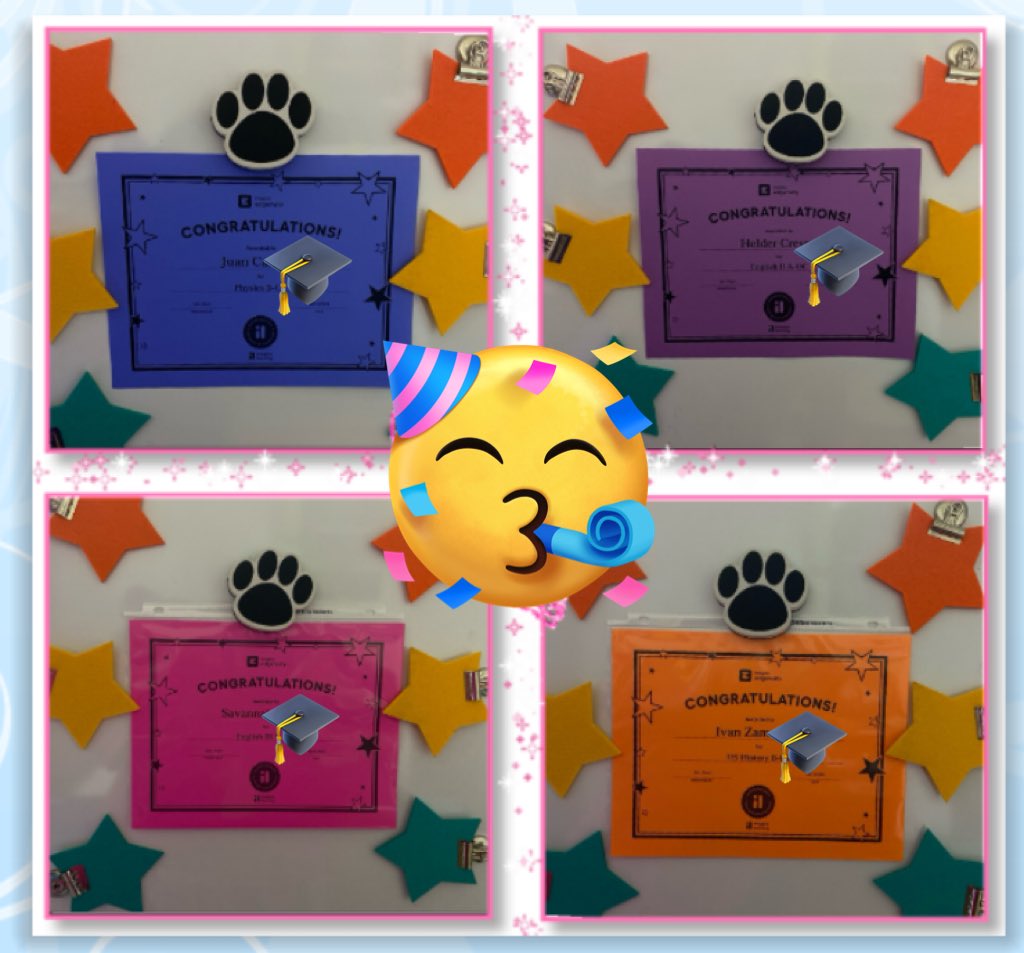 RPHS_OLAB's tweet photo. On #ThoughtfulThursday let’s remember to be #Thankful especially when life throws you lemons🍋…make lemonade, but in #OLAB 💻earn 🎓credits! Congratulations to Rhema, Briana, Jenny, Charity, Juan, Helder, Savannah, and Ivan! 🥳👏🏼 #DoMoreIn24 @RGAPMobileLive @ImagineLearning https://t.co/a4RdBoHVrv