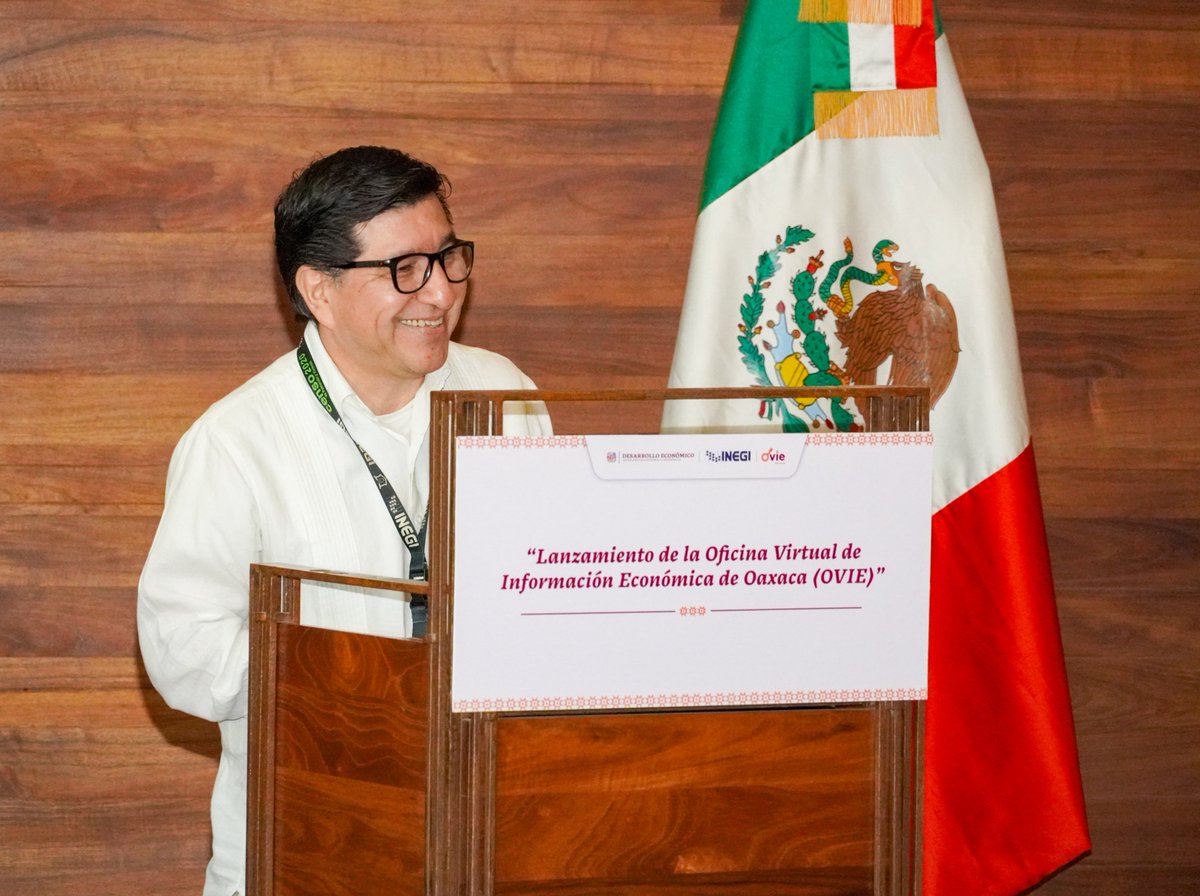 DesEconomicoOax's tweet image. Este jueves presentamos al sector empresarial, académico, social y público en general la Oficina Virtual de Información Económica #OVIE para el estado de Oaxaca, plataforma tecnológica gratuita que reúne información fundamental para la toma de decisiones económicas.
