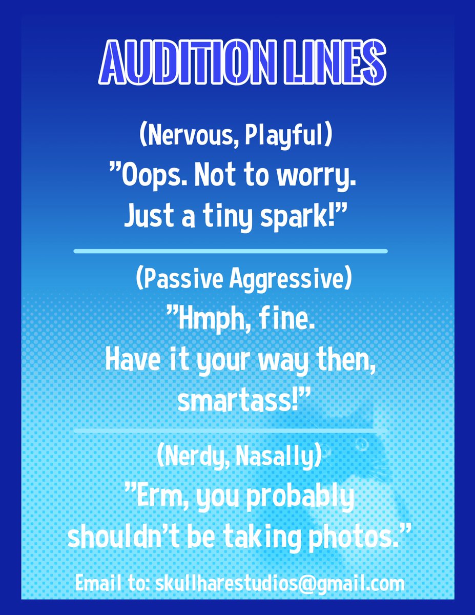 ❗🔊CALLING ALL VOICE ACTORS🔊❗

PAID OPPORTUNITY, SEND AUDITIONS NOW!!