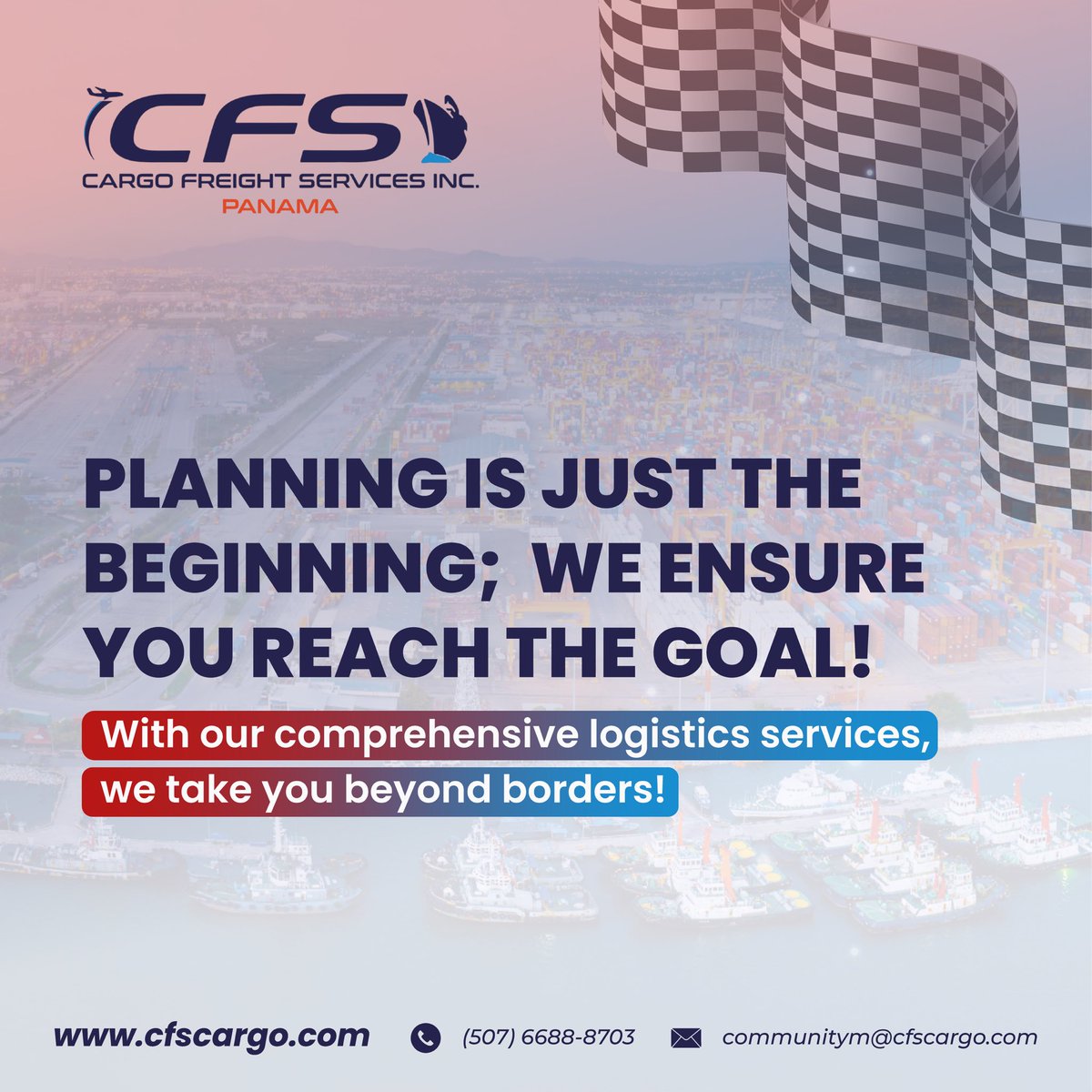 cfspanama's tweet photo. 📦We help you fulfill your planning and position your business in your target markets. We simplify the process with our FCL and LCL freight services, warehousing, palletizing, continuous tracking, and support throughout the entire process✨🌏

#logistics #freightforwarder https://t.co/ERfbvTIY3W