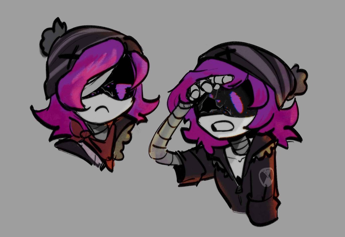 Hammerspaced's tweet image. Doodlings between a project #MurderDrones #Cyn #UziDoorman #Fanart