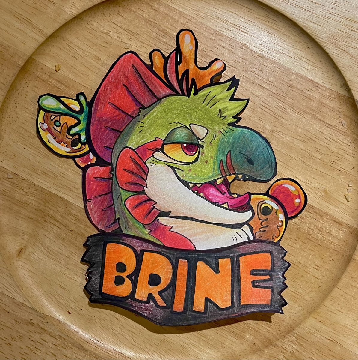 KiwiSodas's tweet image. Making Brine a quick salmon run themed badge for tomorrow!